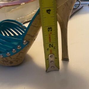 Delicious Turquoise Strappy Heels with Studs